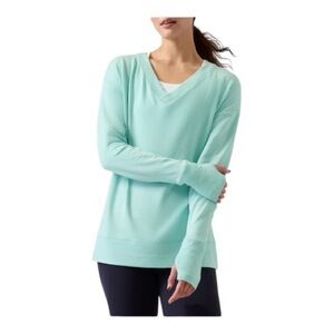 Athleta Tall Aqua V-Neck Top